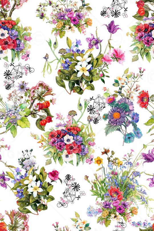 花卉印花华亿平台图片