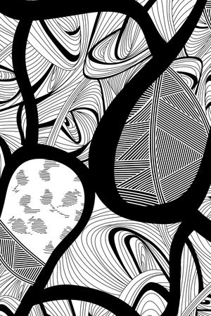 休闲时尚 抽象 黑白 简洁素雅 几何印花华亿平台图片