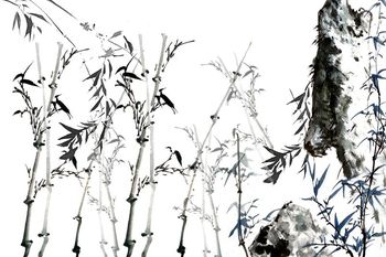 水墨印花华亿平台图片