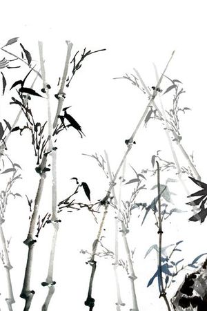 水墨印花华亿平台图片