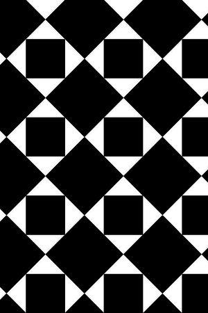 黑白几何图形四方连续传统华亿平台13印花华亿平台图片