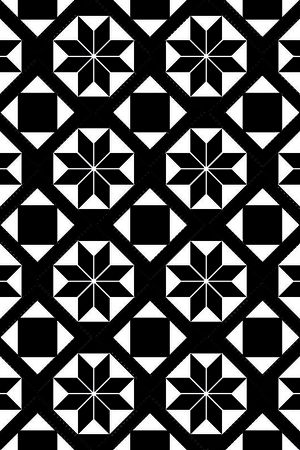 几何图形黑白传统纹样华亿平台印花华亿平台图片