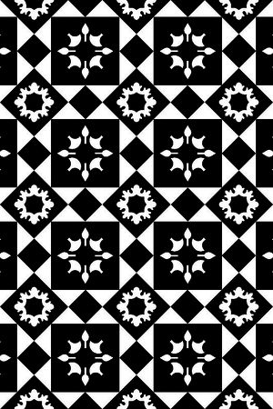 几何图形黑白传统纹样华亿平台印花华亿平台图片