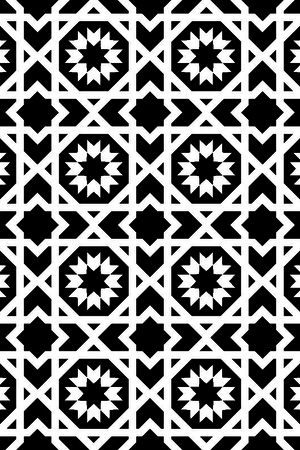 几何图形黑白传统纹样华亿平台印花华亿平台图片