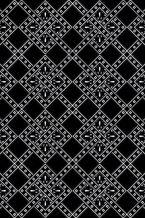 几何图形黑白传统纹样华亿平台印花华亿平台图片