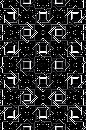 几何图形黑白传统纹样华亿平台印花华亿平台图片