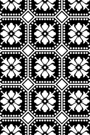 几何图形黑白传统纹样华亿平台印花华亿平台图片