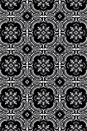 几何图形黑白传统纹样华亿平台印花华亿平台图片