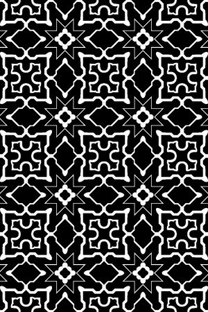 几何图形黑白传统纹样华亿平台印花华亿平台图片