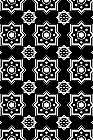 几何图形黑白传统纹样华亿平台印花华亿平台图片