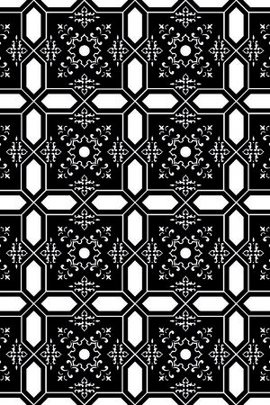 几何图形黑白传统纹样华亿平台印花华亿平台图片