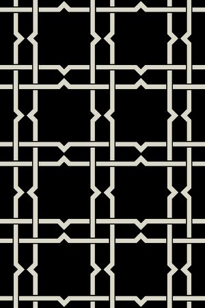 几何图形黑白传统纹样华亿平台印花华亿平台图片