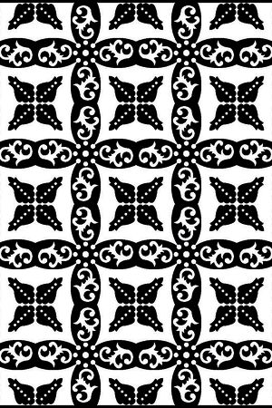 几何图形黑白传统纹样华亿平台印花华亿平台图片