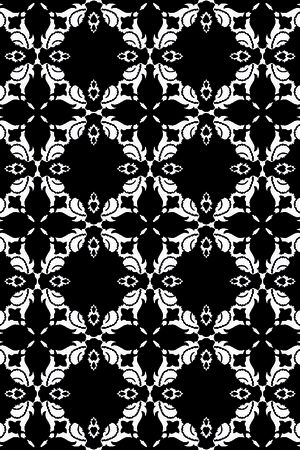 几何图形黑白传统纹样华亿平台印花华亿平台图片