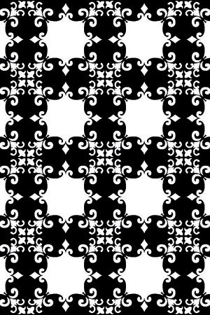 几何图形黑白传统纹样华亿平台印花华亿平台图片