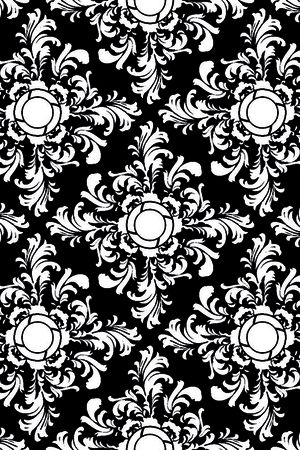 几何图形黑白传统纹样华亿平台印花华亿平台图片