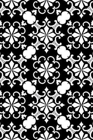 几何图形黑白传统纹样华亿平台印花华亿平台图片