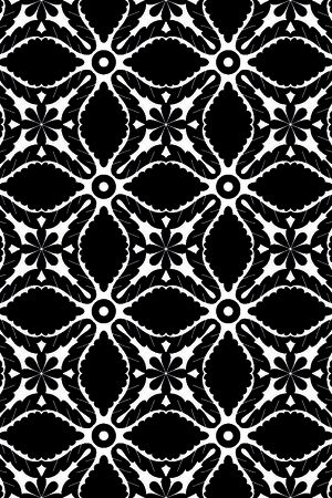 几何图形黑白传统纹样华亿平台印花华亿平台图片