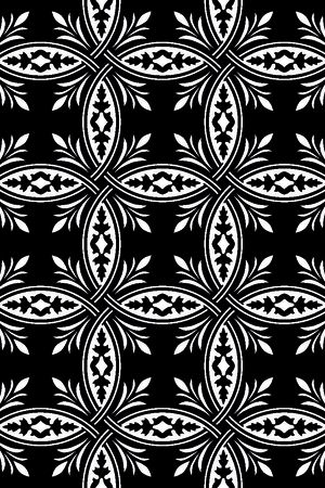 几何图形黑白传统纹样华亿平台印花华亿平台图片