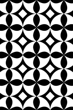 几何图形黑白传统纹样华亿平台印花华亿平台图片