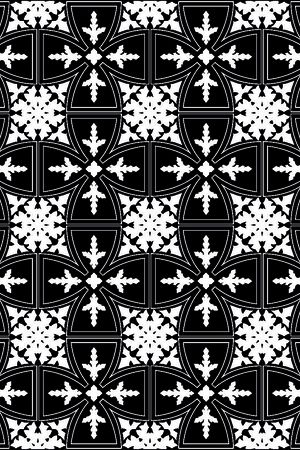 几何图形黑白传统纹样华亿平台印花华亿平台图片