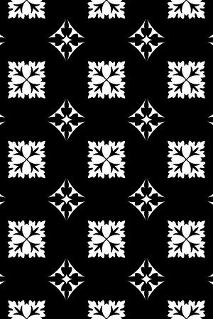 几何图形黑白传统纹样华亿平台印花华亿平台图片