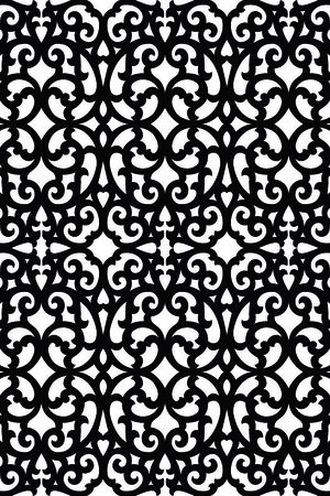 几何图形黑白传统纹样华亿平台印花华亿平台图片