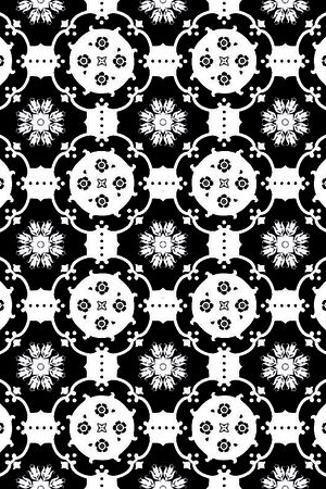 几何图形黑白传统纹样华亿平台印花华亿平台图片