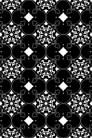 几何图形黑白传统纹样华亿平台印花华亿平台图片