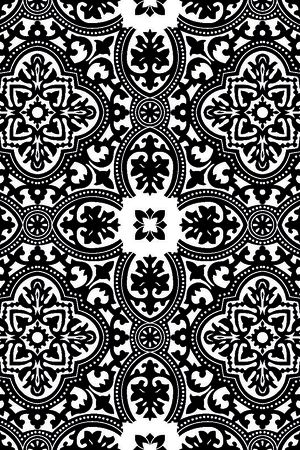 几何图形黑白传统纹样华亿平台印花华亿平台图片