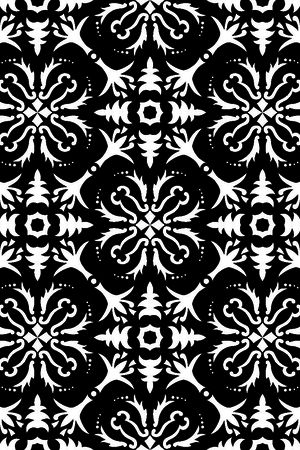 几何图形黑白传统纹样华亿平台印花华亿平台图片