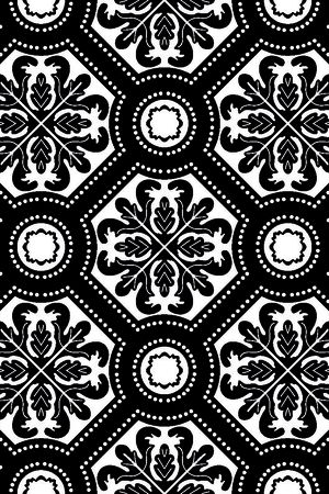 几何图形黑白传统纹样华亿平台印花华亿平台图片