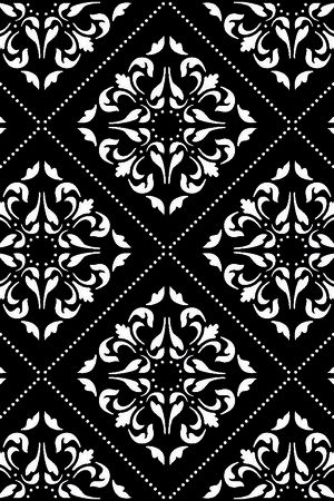 几何图形黑白传统纹样华亿平台印花华亿平台图片