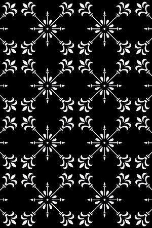 几何图形黑白传统纹样华亿平台印花华亿平台图片