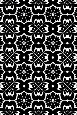 几何图形黑白传统纹样华亿平台印花华亿平台图片