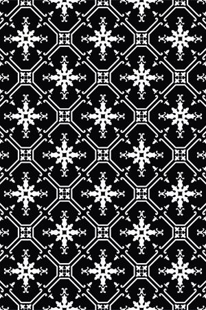 几何图形黑白传统纹样华亿平台印花华亿平台图片