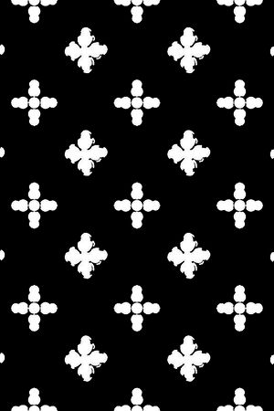 几何图形黑白传统纹样华亿平台印花华亿平台图片