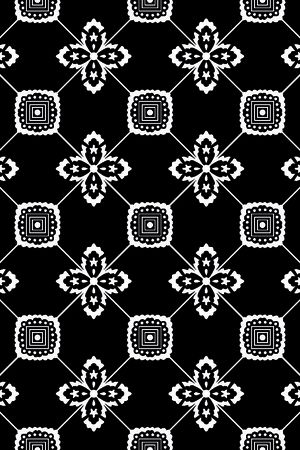 几何图形黑白传统纹样华亿平台印花华亿平台图片