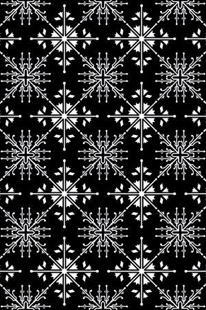 几何图形黑白传统纹样华亿平台印花华亿平台图片