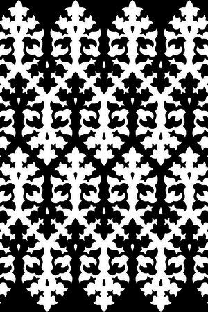 几何图形黑白传统纹样华亿平台印花华亿平台图片