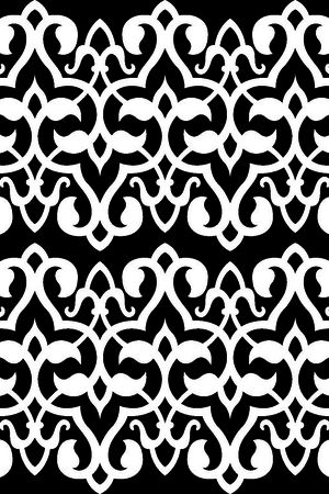 几何图形黑白传统纹样华亿平台印花华亿平台图片