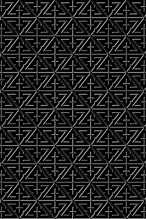 几何图形黑白传统纹样华亿平台印花华亿平台图片