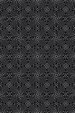 几何图形黑白传统纹样华亿平台印花华亿平台图片