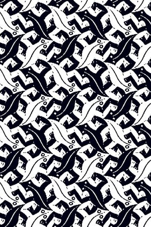 抽象几何印花华亿平台图片