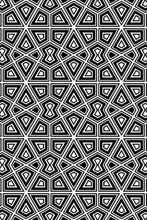 几何图形黑白传统纹样华亿平台印花华亿平台图片