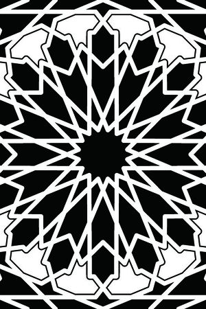 黑白四方连续几何图形传统纹样华亿平台印花华亿平台图片