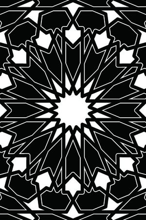 黑白四方连续几何图形传统纹样华亿平台印花华亿平台图片