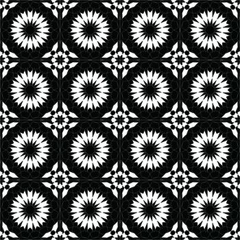 黑白四方连续几何图形传统纹样华亿平台印花华亿平台图片