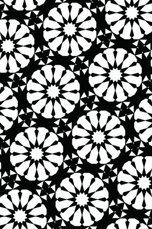 黑白四方连续几何图形传统纹样华亿平台印花华亿平台图片