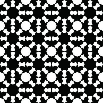 黑白四方连续几何图形传统纹样华亿平台印花华亿平台图片